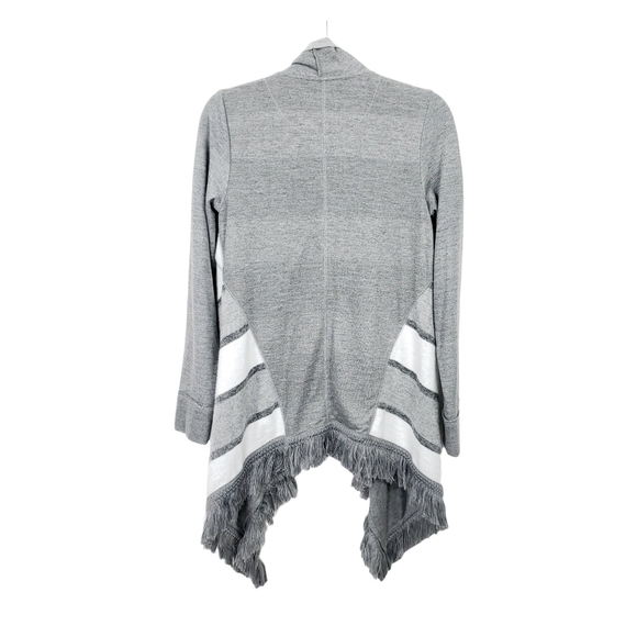 Anthropologie Saturday Sunday Elise Open Front Fringe Cardigan sweater size s - Picture 3 of 7